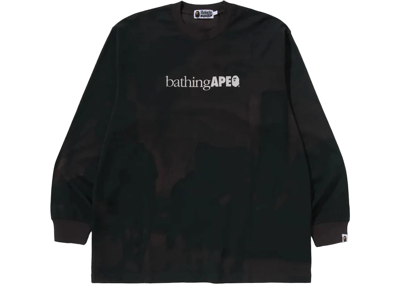 BAPE Overprint Logo Relaxed Fit L/S Tee Black
