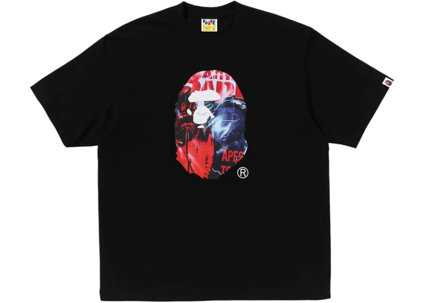 BAPE Photo Print Ape Head Relaxed Fit Tee Black