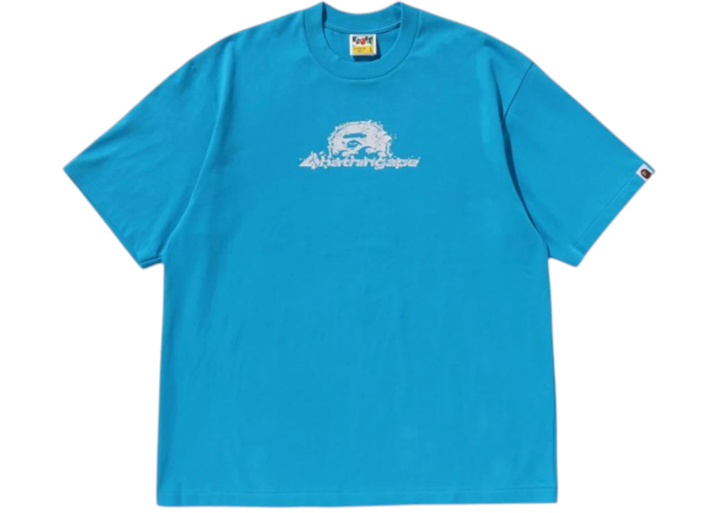 BAPE Raindrop Ape Head Logo Relaxed Fit Tee Blue