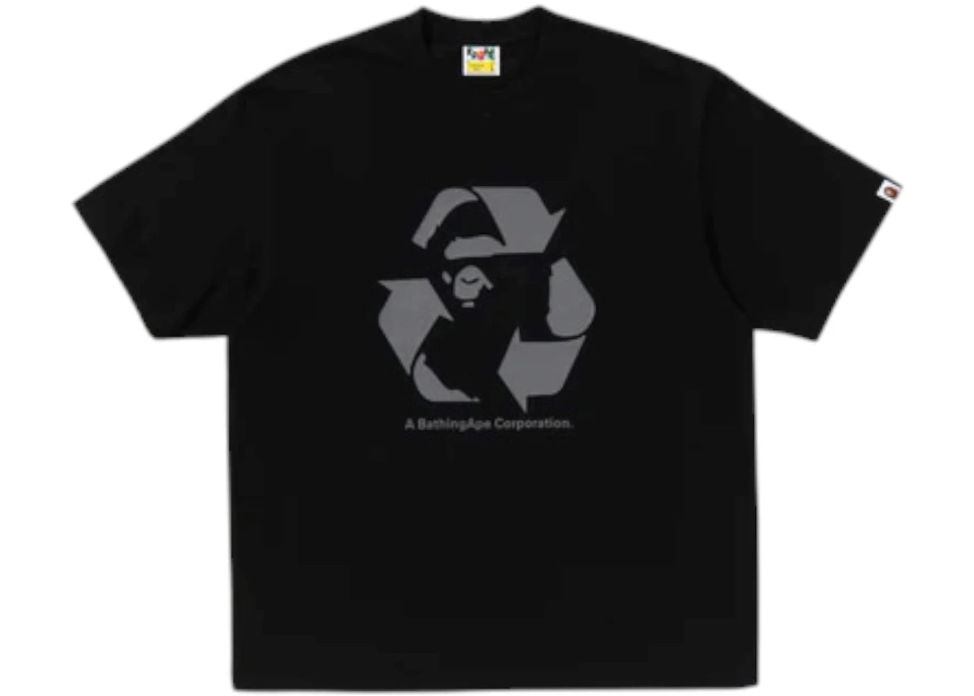 BAPE Recycle Motif Relaxed Fit Tee Black
