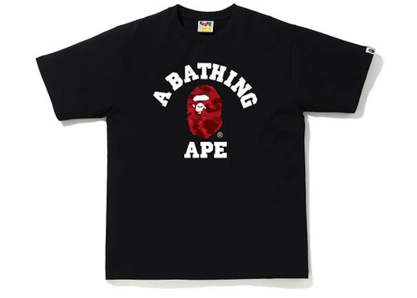 BAPE Reflector Color Camo College T-Shirt Black/Red