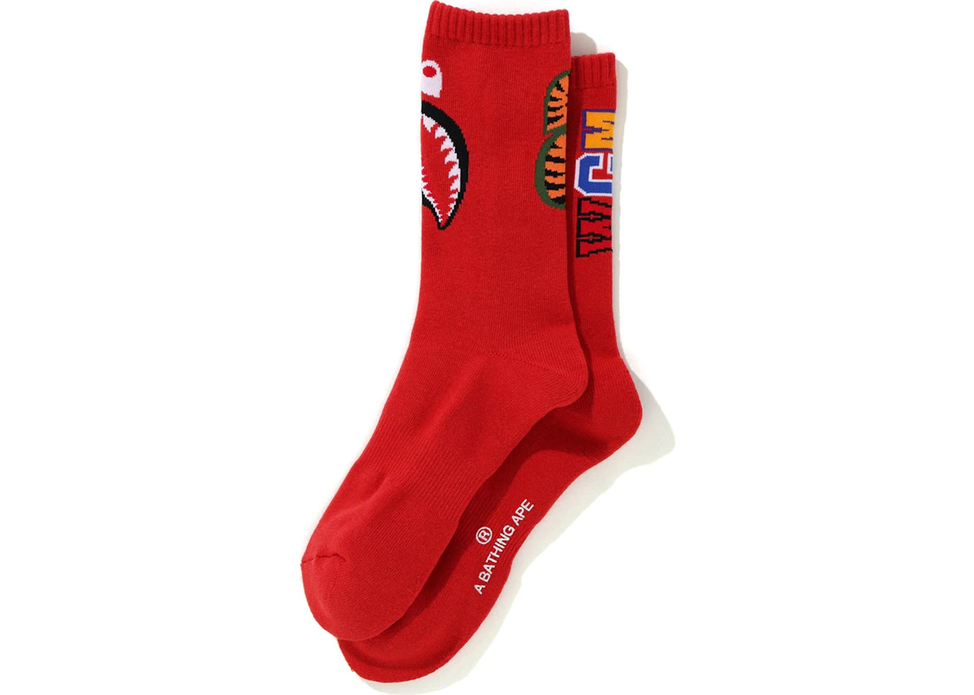 BAPE Shark Socks Red