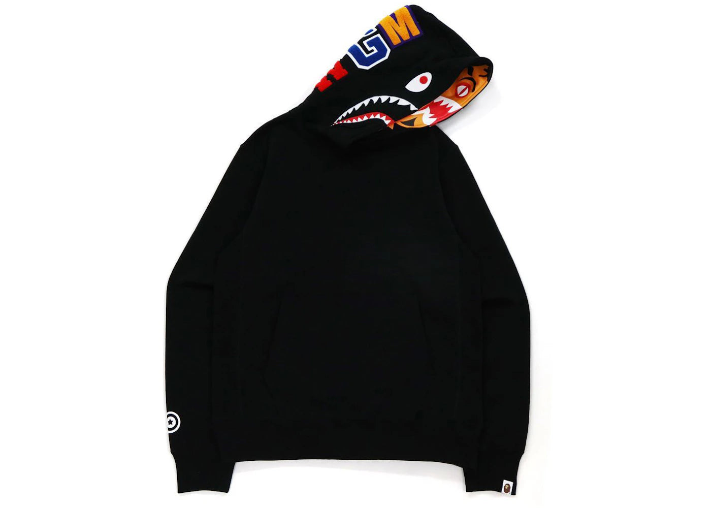 BAPE Shark x Tiger Pullover Hoodie Black