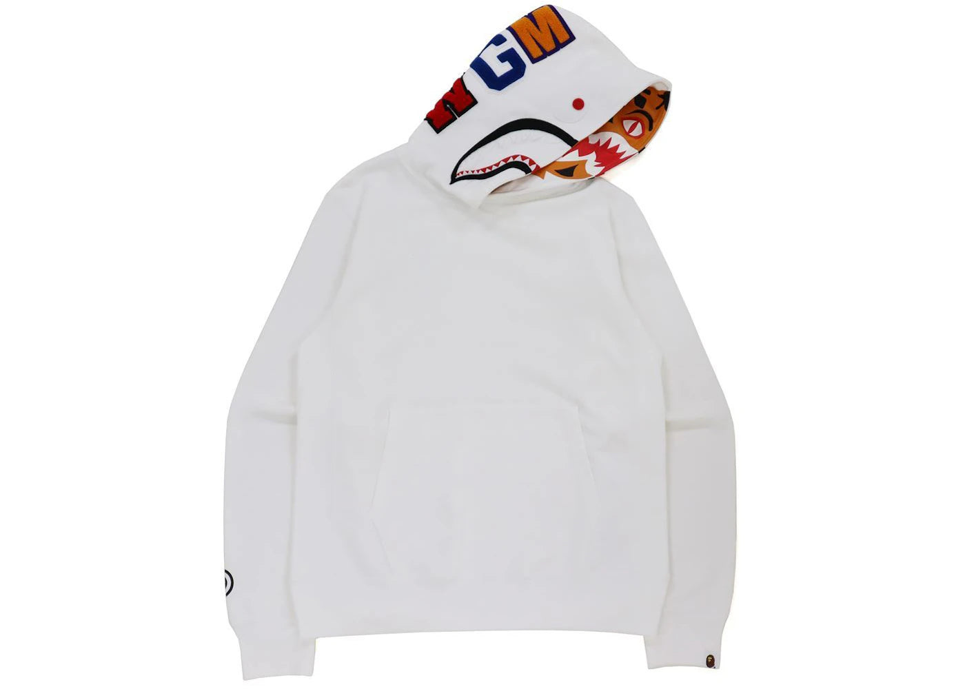 BAPE Shark x Tiger Pullover Hoodie White