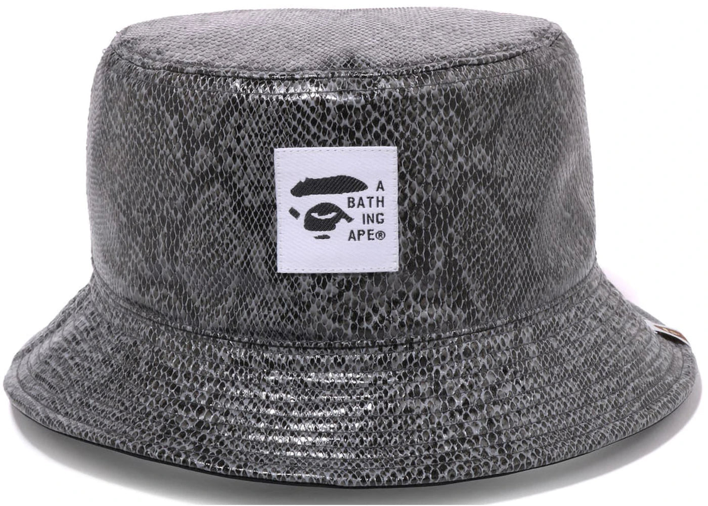 BAPE Snake Reversible Bucket Hat Grey Black