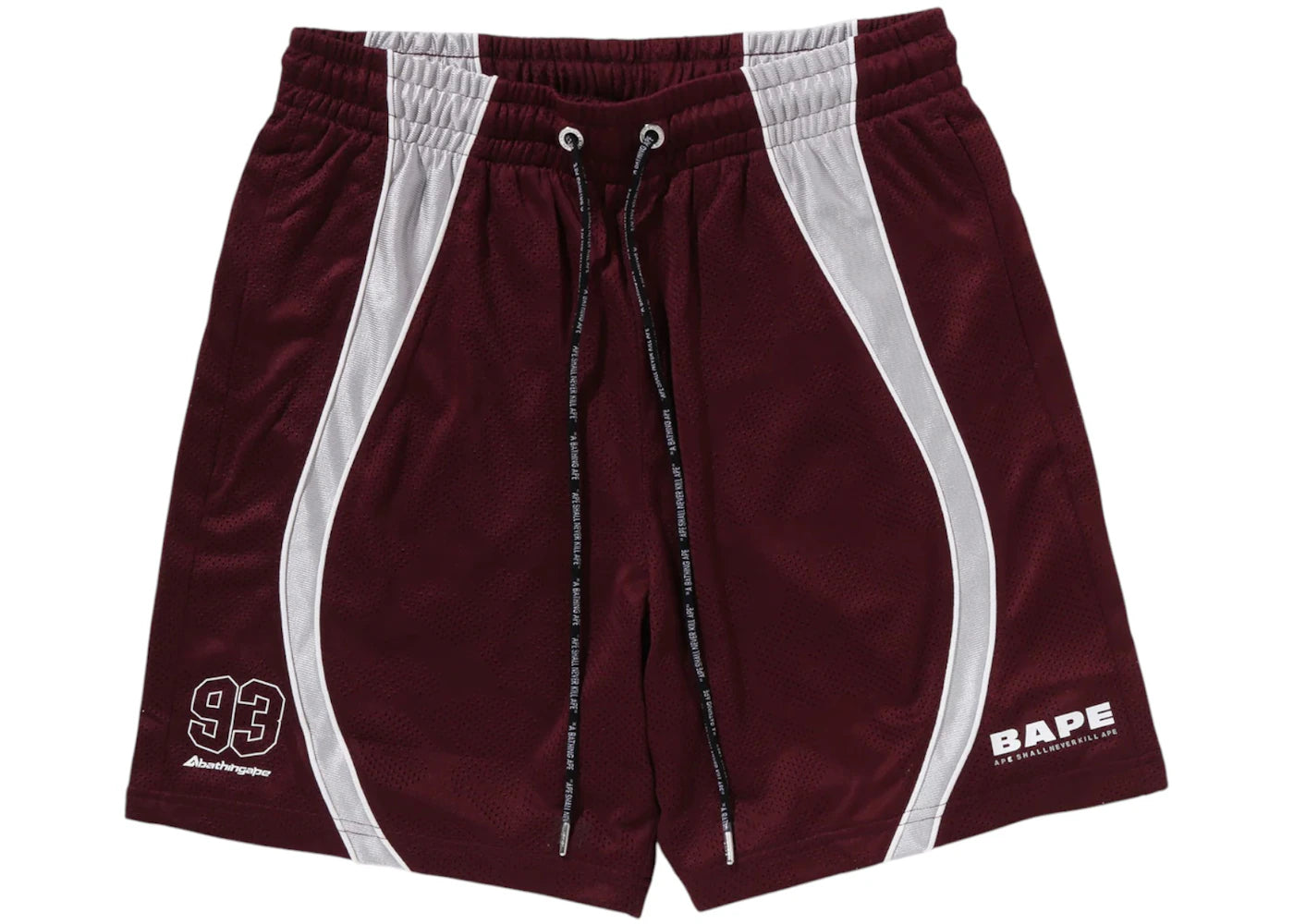 BAPE Solid Camo Jacquard Multilogo Relaxed Fit Sweatshorts Red