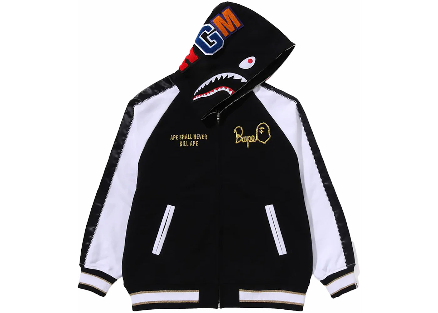 BAPE Souvenir Shark Zip Hoodie Black