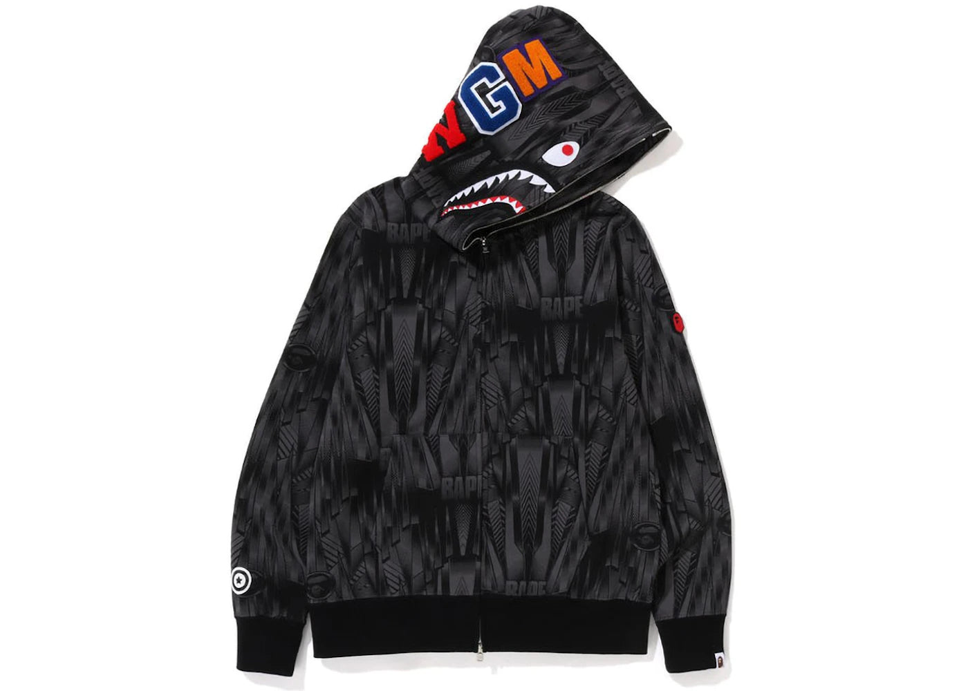 BAPE Speed Racer Shark Full Zip Hoodie Black