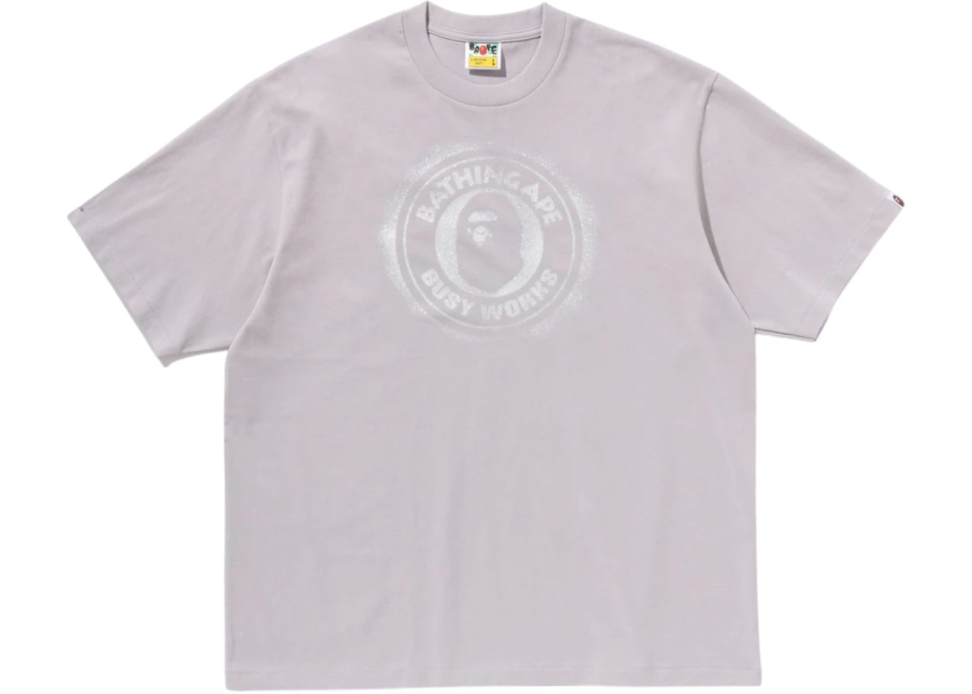 BAPE Spray Print Busy Works Relaxed Fit Tee Gray