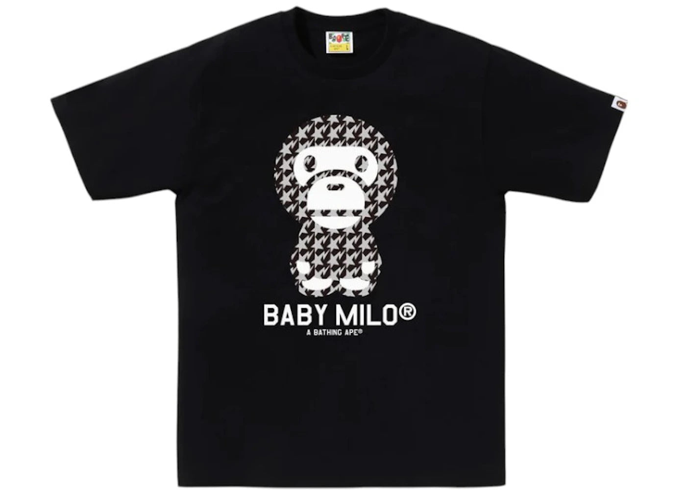 BAPE Sta Houndstooth Baby Milo Tee Black/Black