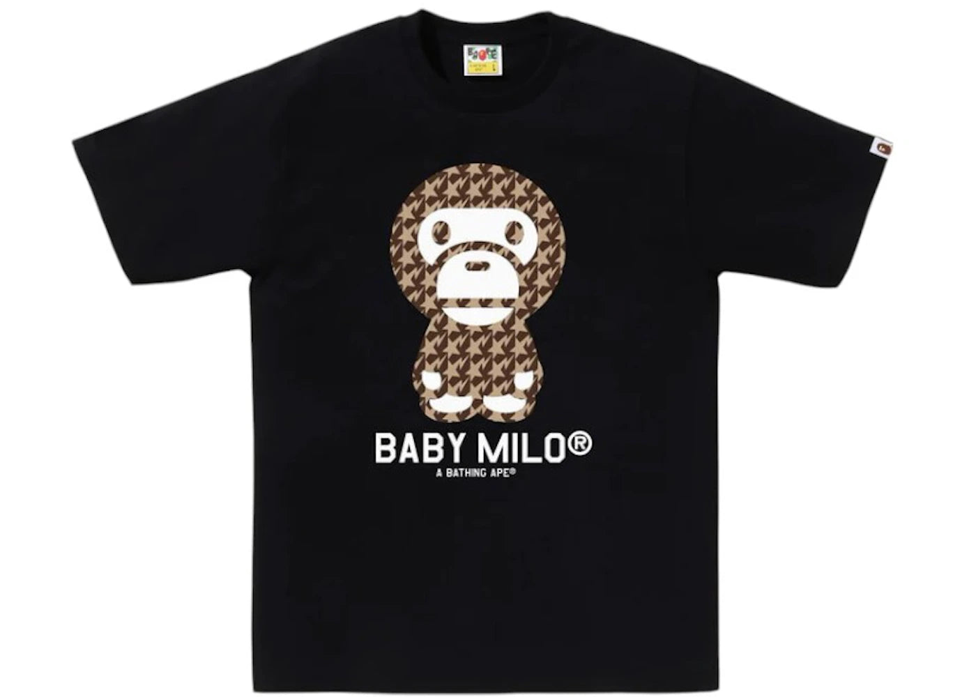 BAPE Sta Houndstooth Baby Milo Tee Black/Brown