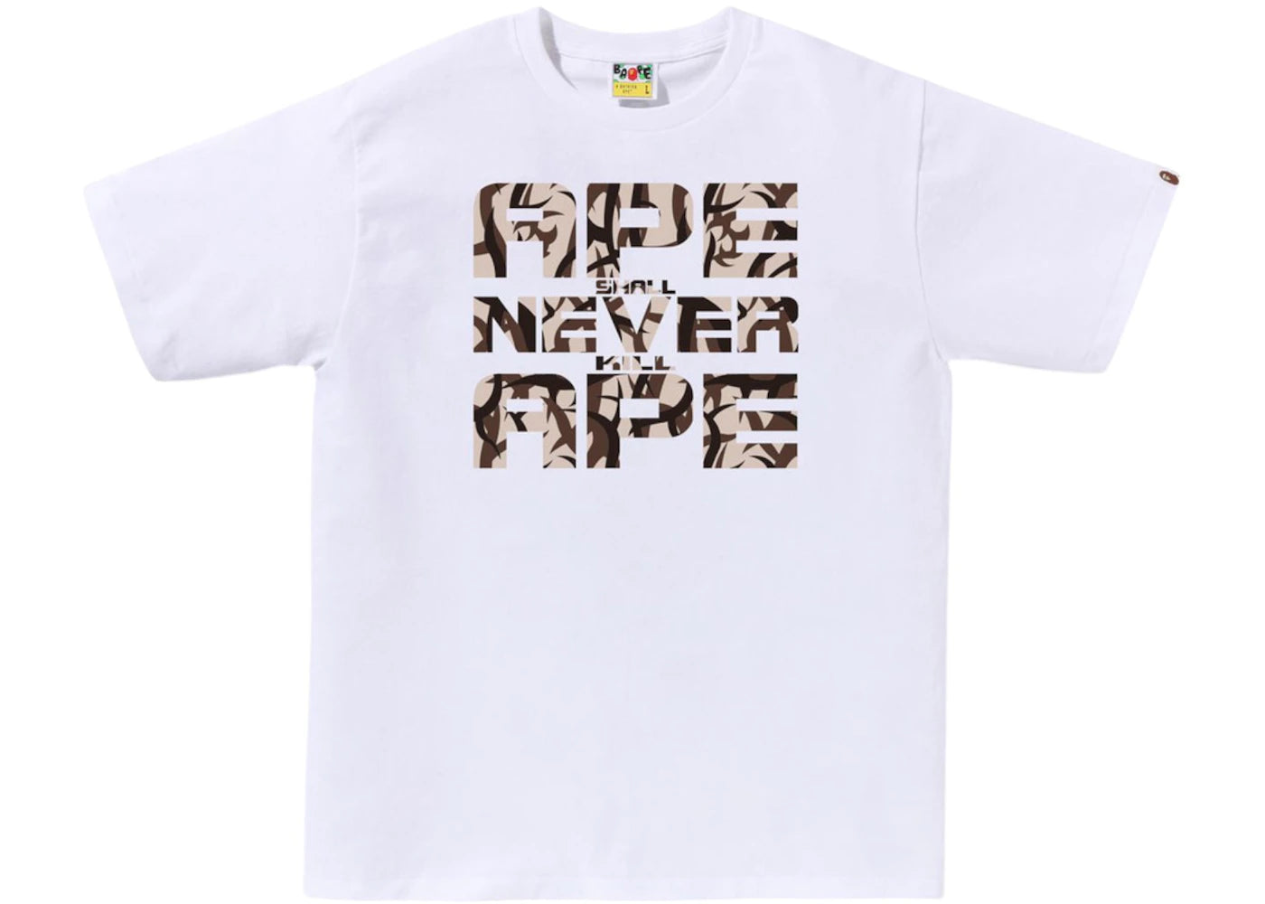 BAPE Trial Camo Asnka Tee White/Beige