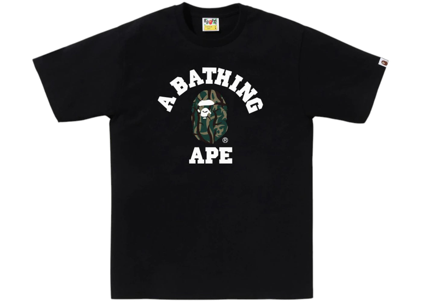 BAPE Trial Camo College Tee Black/Green