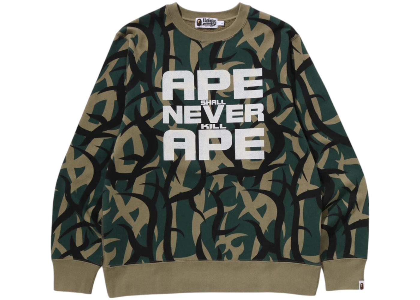 BAPE Trial Camo Crewneck Sweatshirt Green