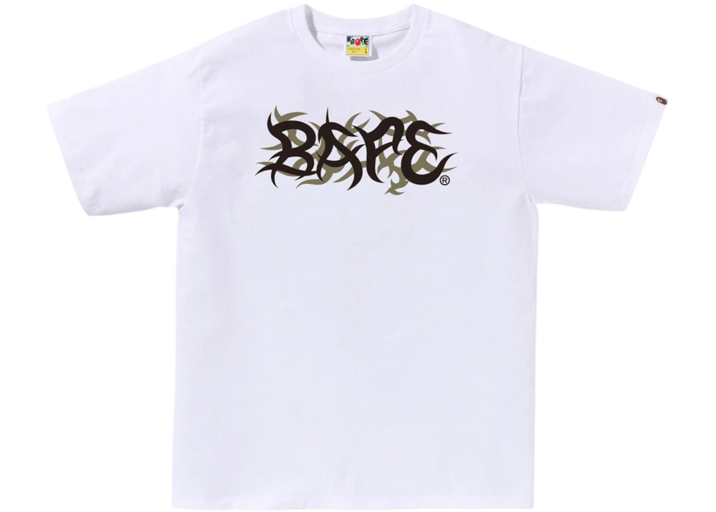 BAPE Trial Camo Logo Tee White