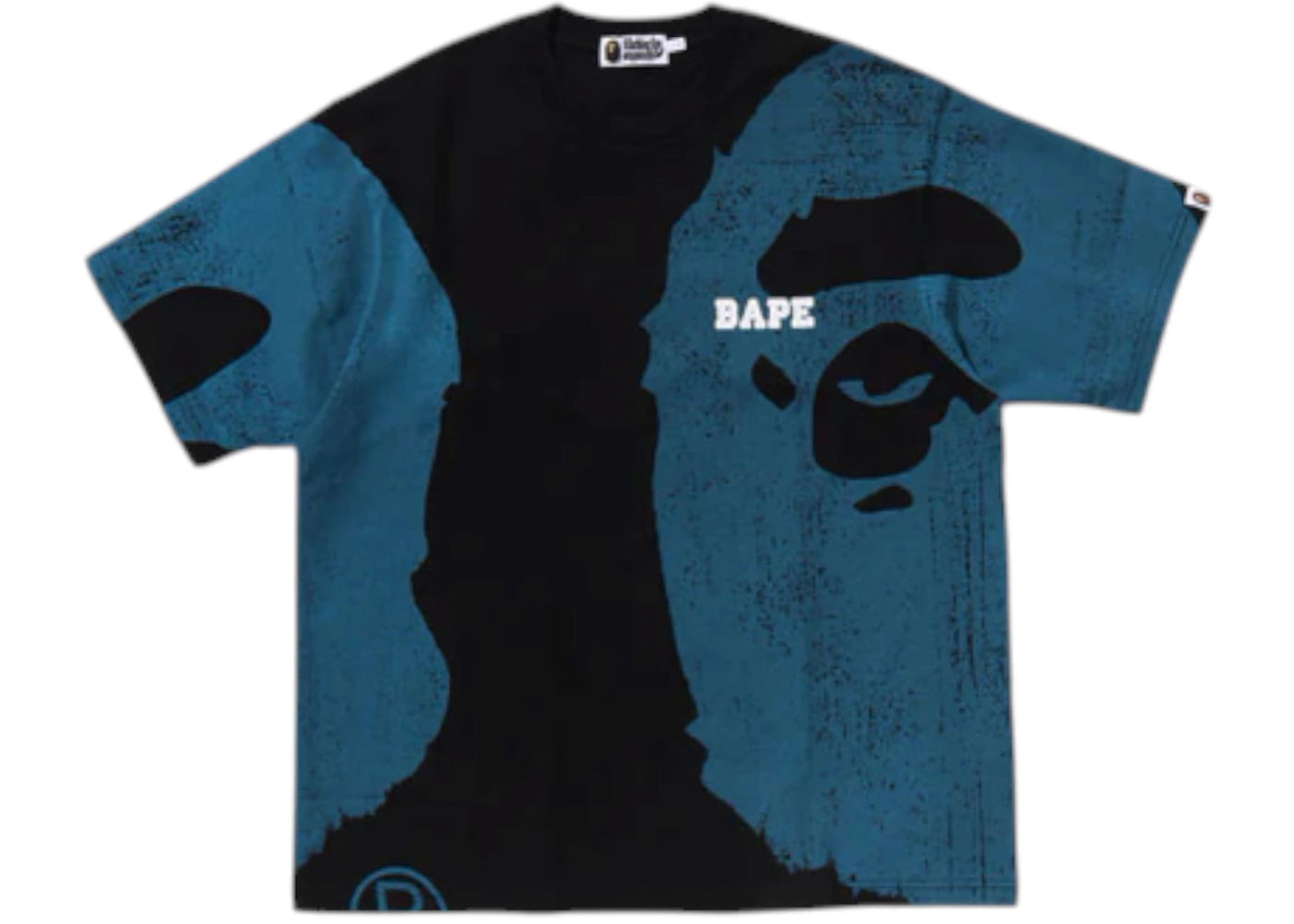 BAPE Water Print Ape Head Relaxed Fit II Tee Black