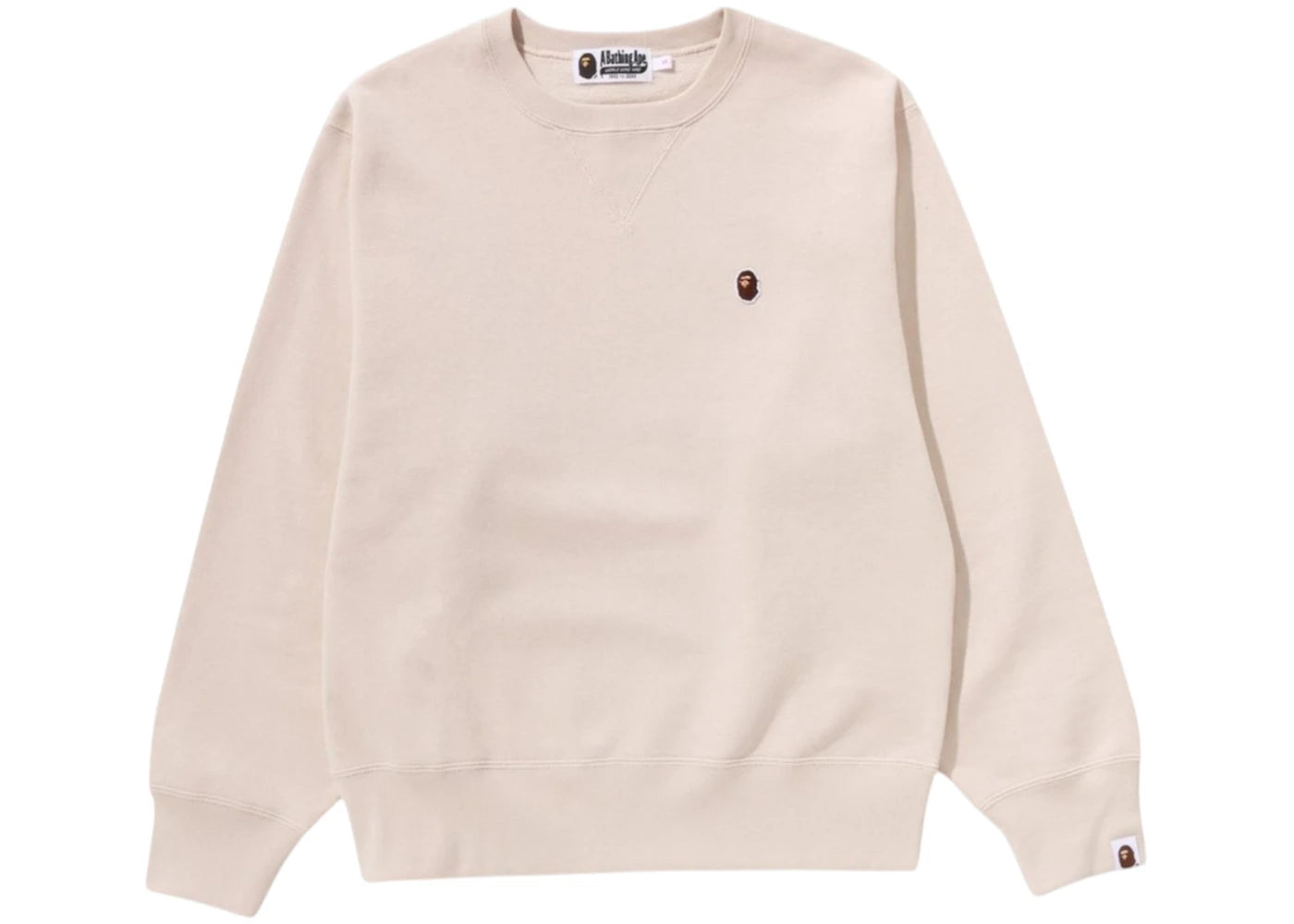 BAPE Women's By Bathing Crewneck Sweatshirt Beige