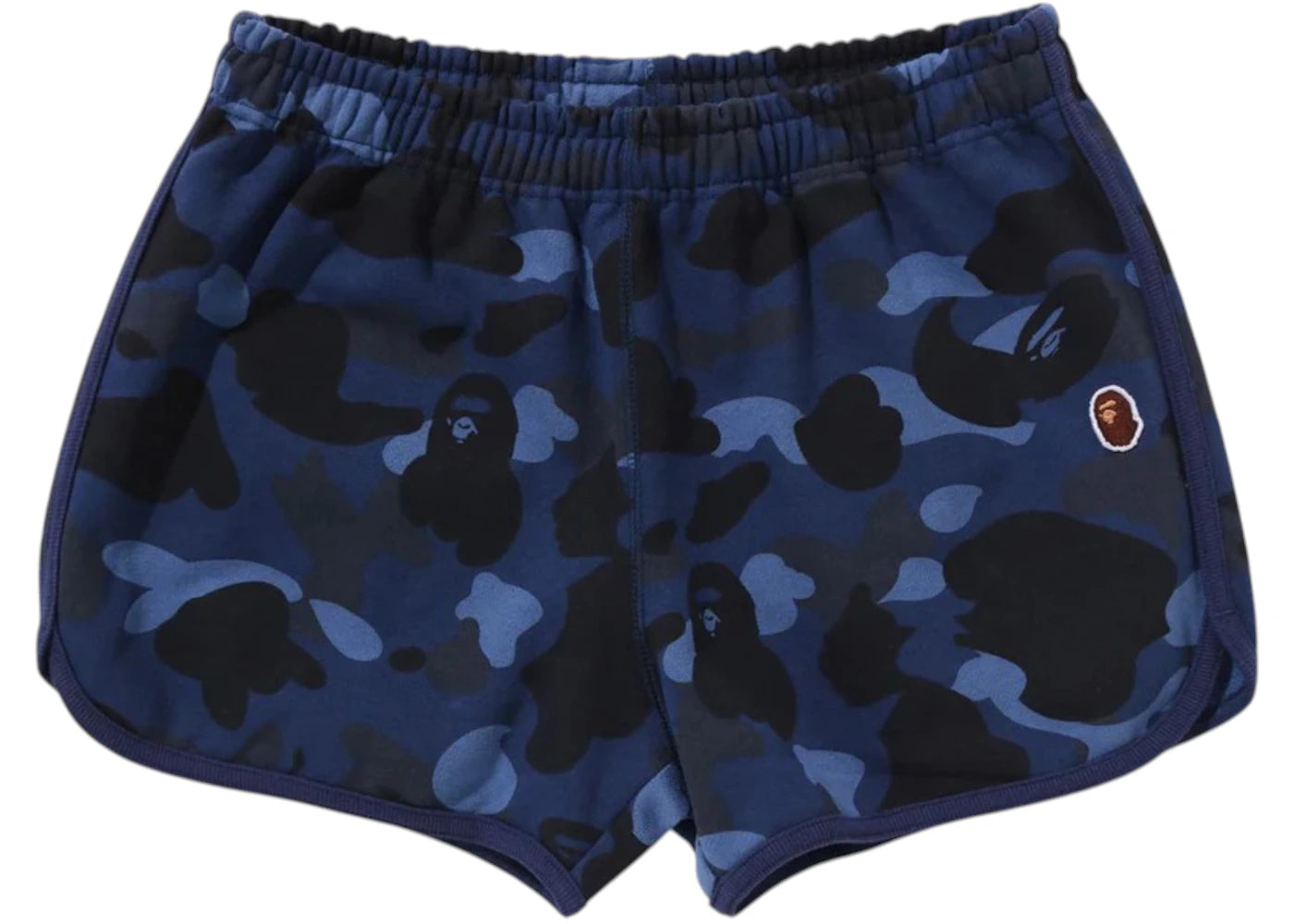BAPE Women's Color Camo Sweat Shorts Blue