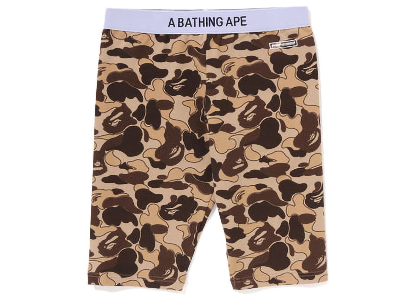 BAPE Womens Cookie Camo 2 Biker Shorts Brown
