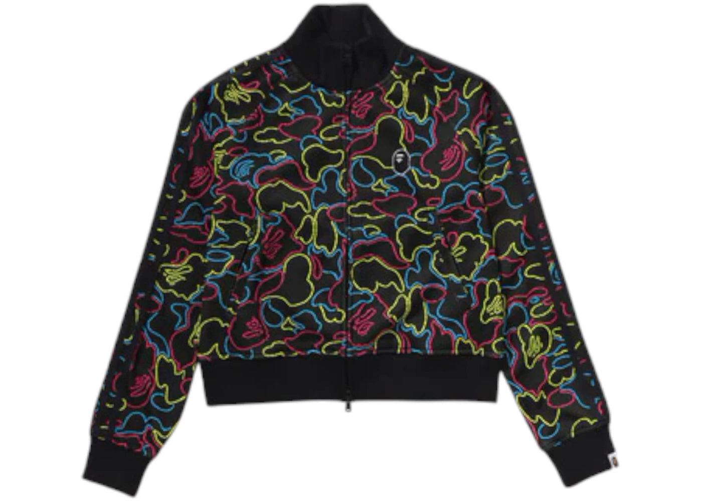 BAPE Women's Neon Camo Jacquard Track Jacket Multi