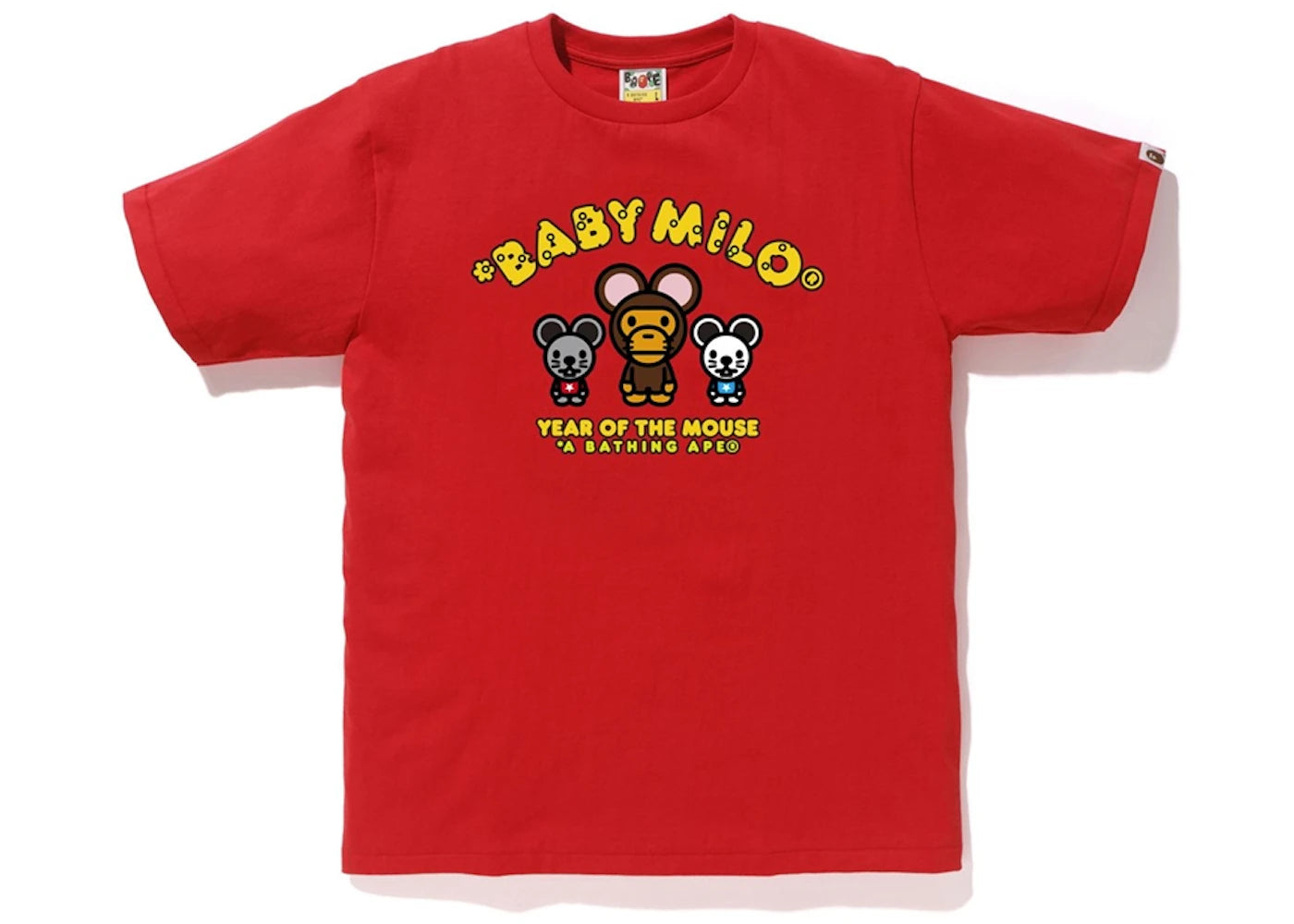 BAPE Year of The Mouse Baby Milo Tee Red