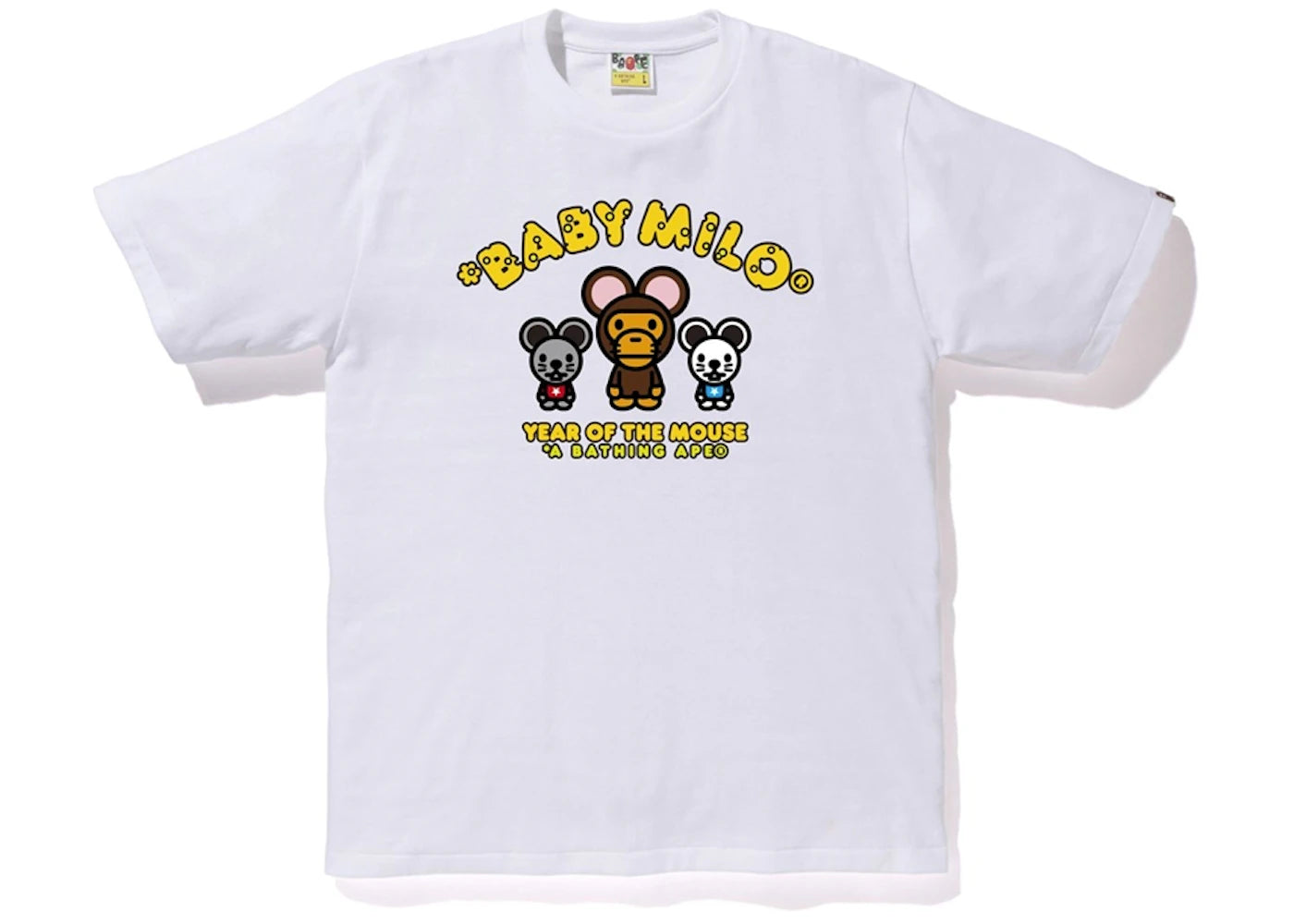 BAPE Year of The Mouse Baby Milo Tee White