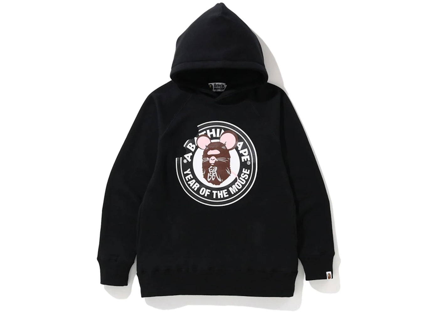 BAPE Year of The Mouse Pullover Hoodie Black