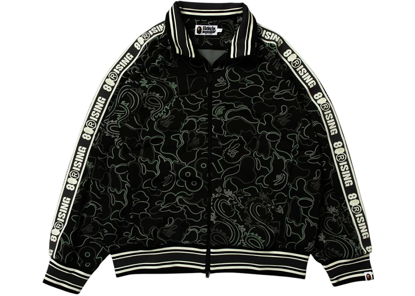 BAPE x 88Rising Glow In The Dark Camo Track Jacket Black