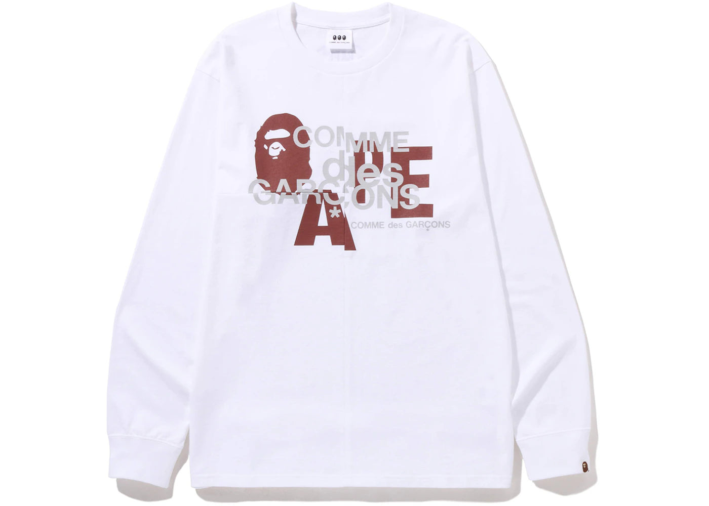 BAPE x Comme des Garcons Osaka L/S T-Shirt White Red