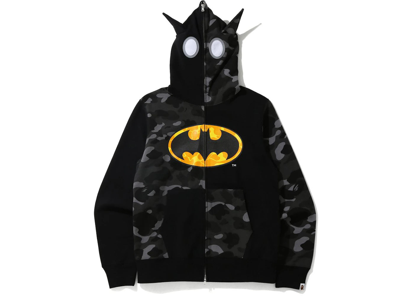 BAPE x DC Batman Full Zip Hoodie Black