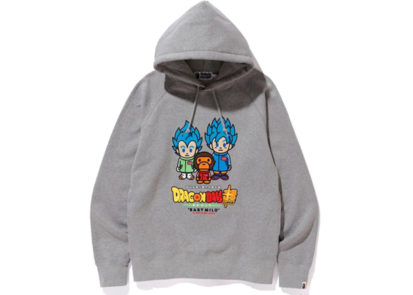 BAPE x Dragonball Super Son Goku & Vegeta Hoodie Grey