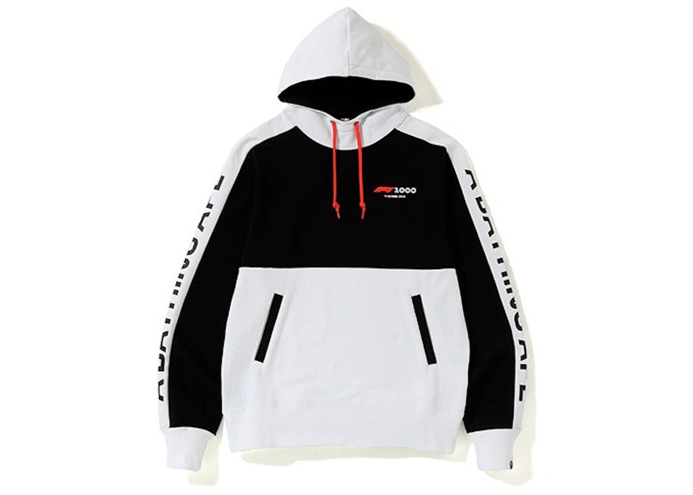 BAPE x F1 1000 Two Tone Pullover Hoodie Black/White