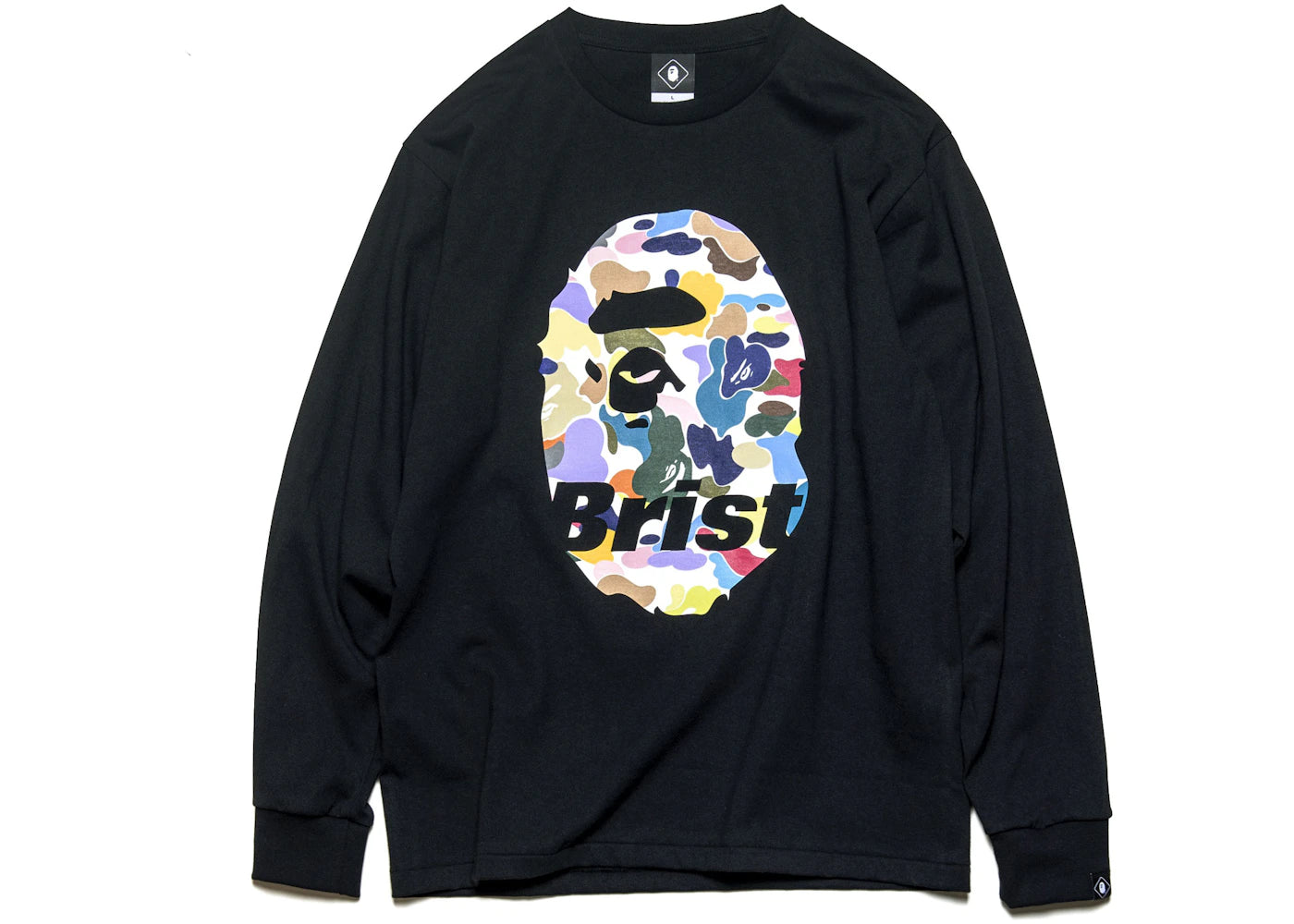 BAPE x F.C.R.B. Ape Head L/S Tee Black