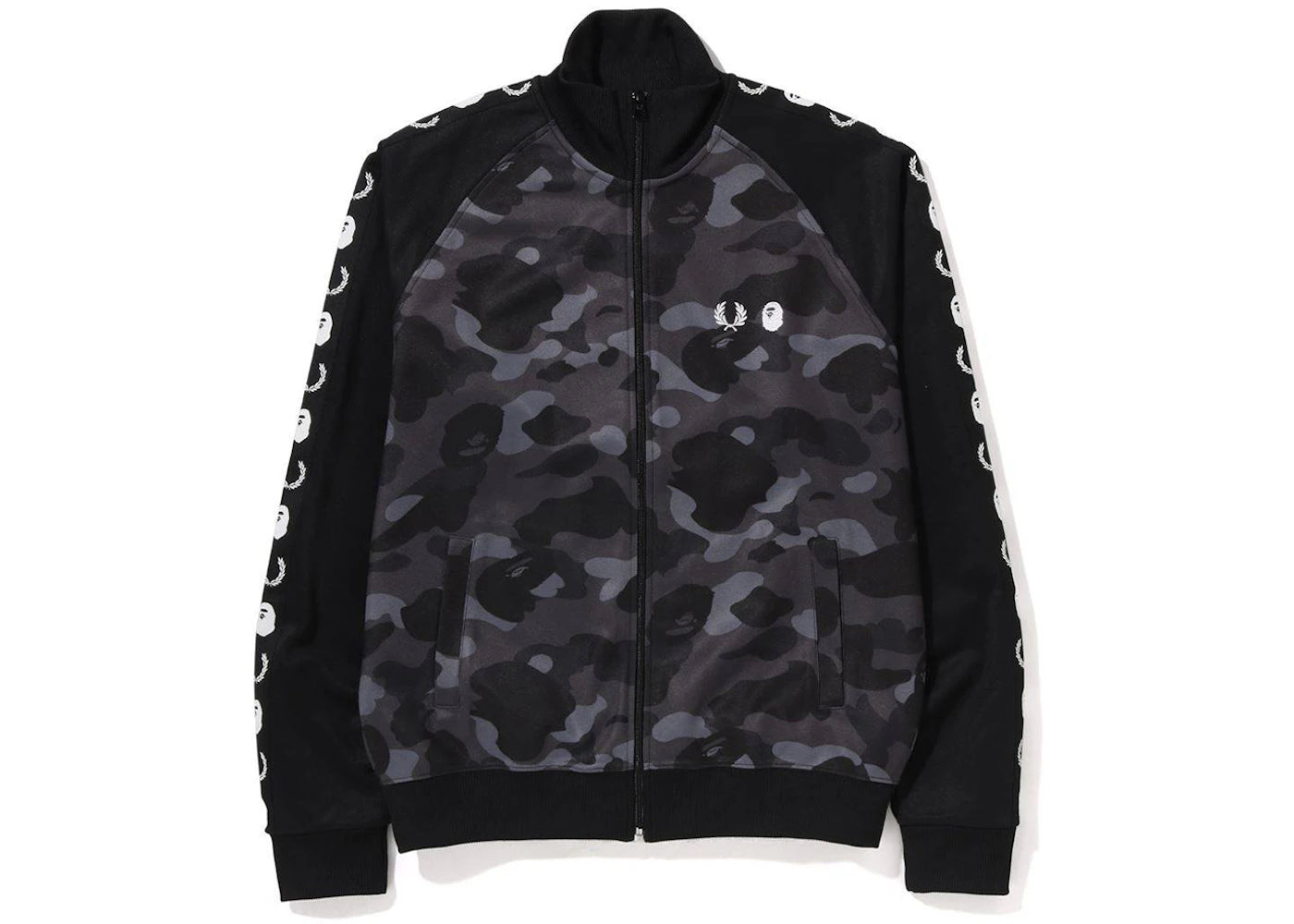 BAPE x Fred Perry Color Camo Track Jacket Black