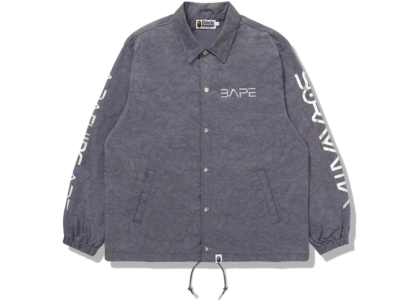 BAPE x Hajime Sorayama Shark Coach Jacket Grey