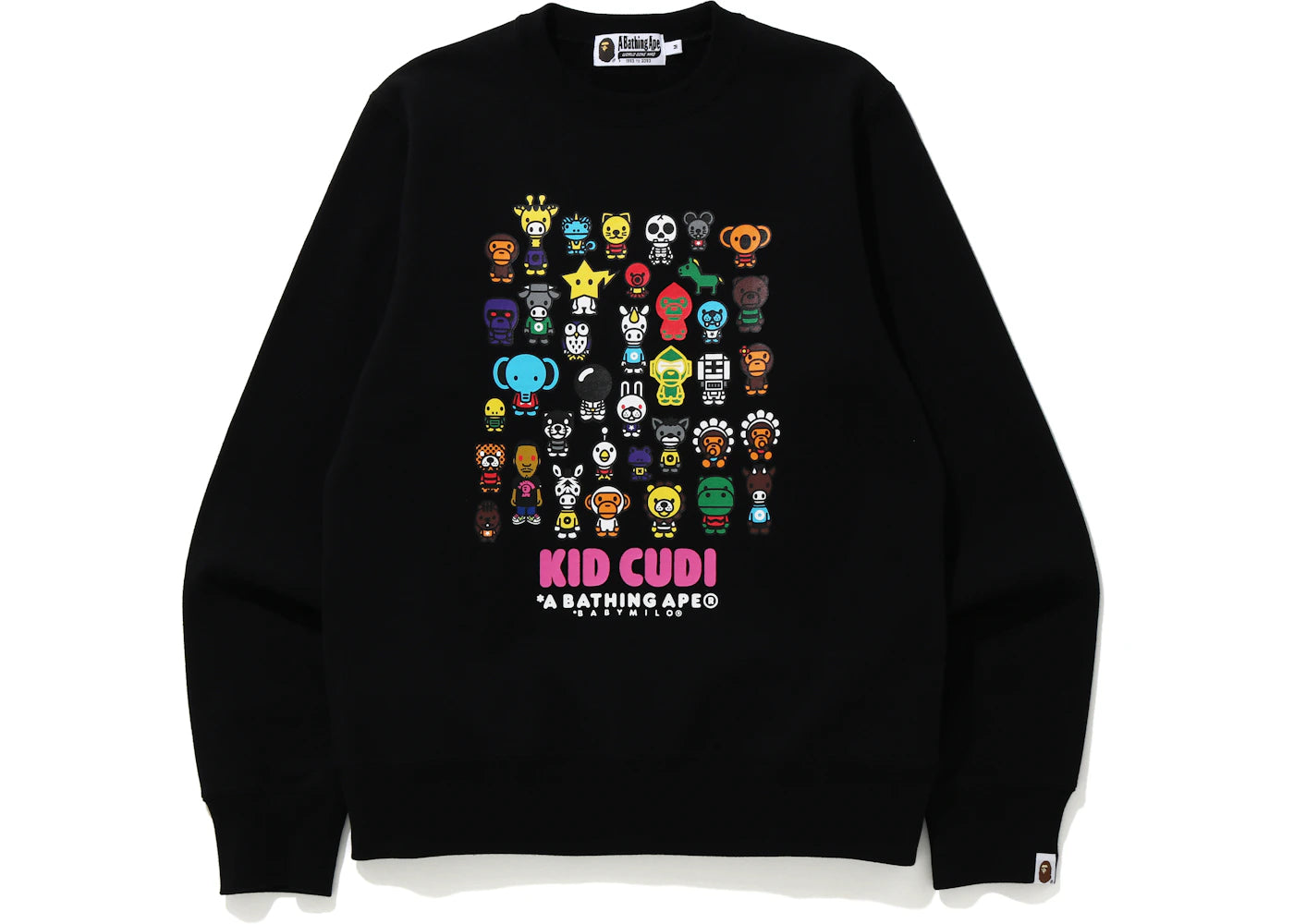 BAPE x Kid Cudi Baby Milo Crewneck Black