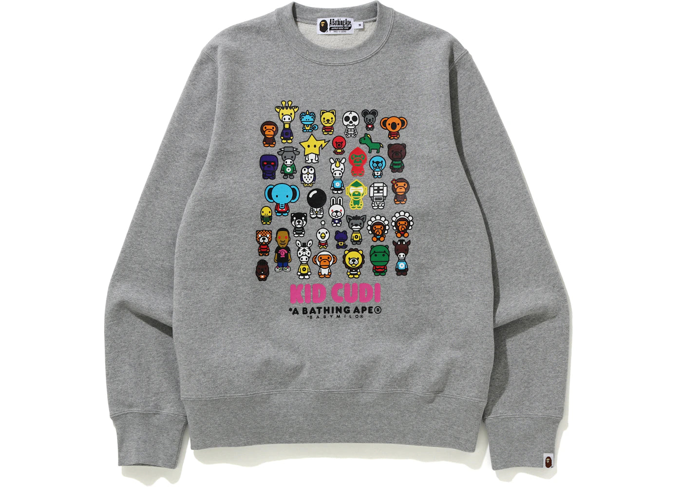BAPE x Kid Cudi Baby Milo Crewneck Gray
