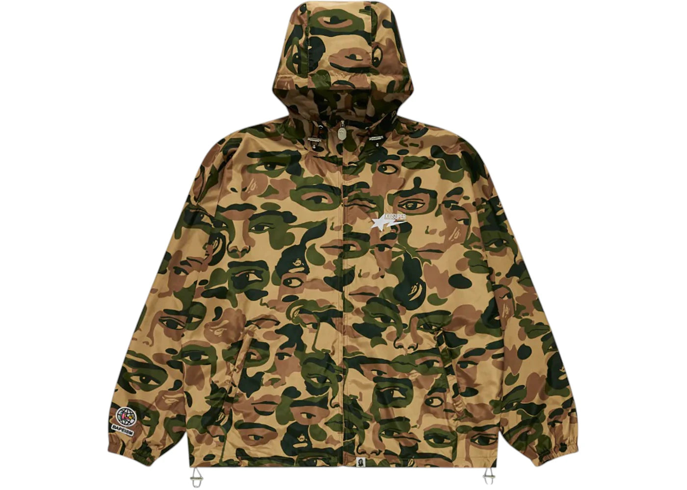 BAPE x KidSuper Camo Lightweight Jacket Green