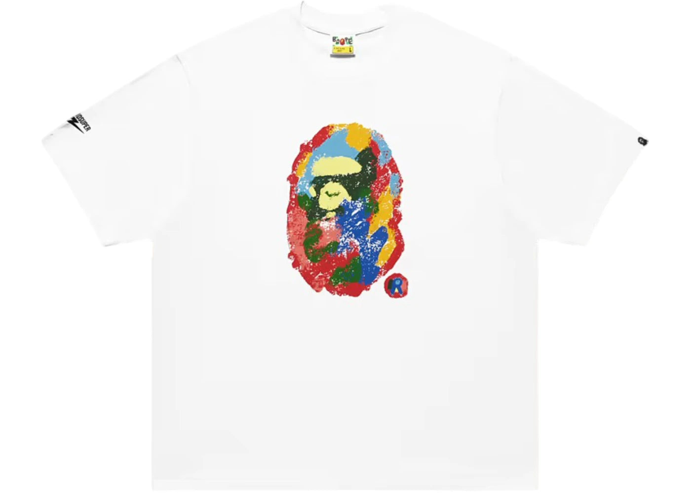 BAPE x KidSuper Painting Ape Head Tee White