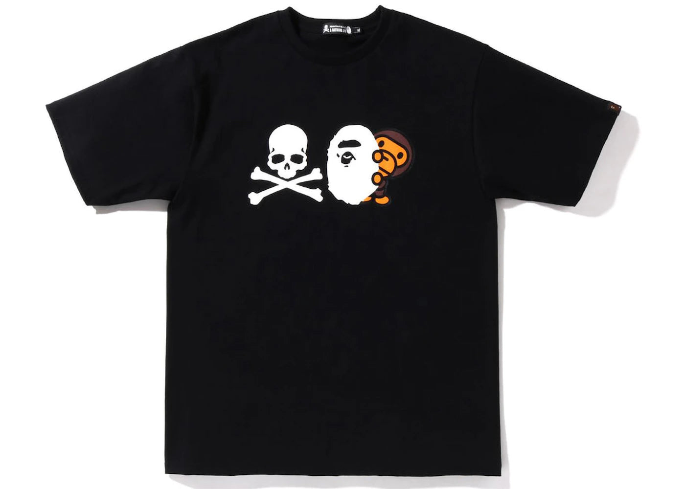 BAPE x Mastermind Ape Head & Milo Tee Black