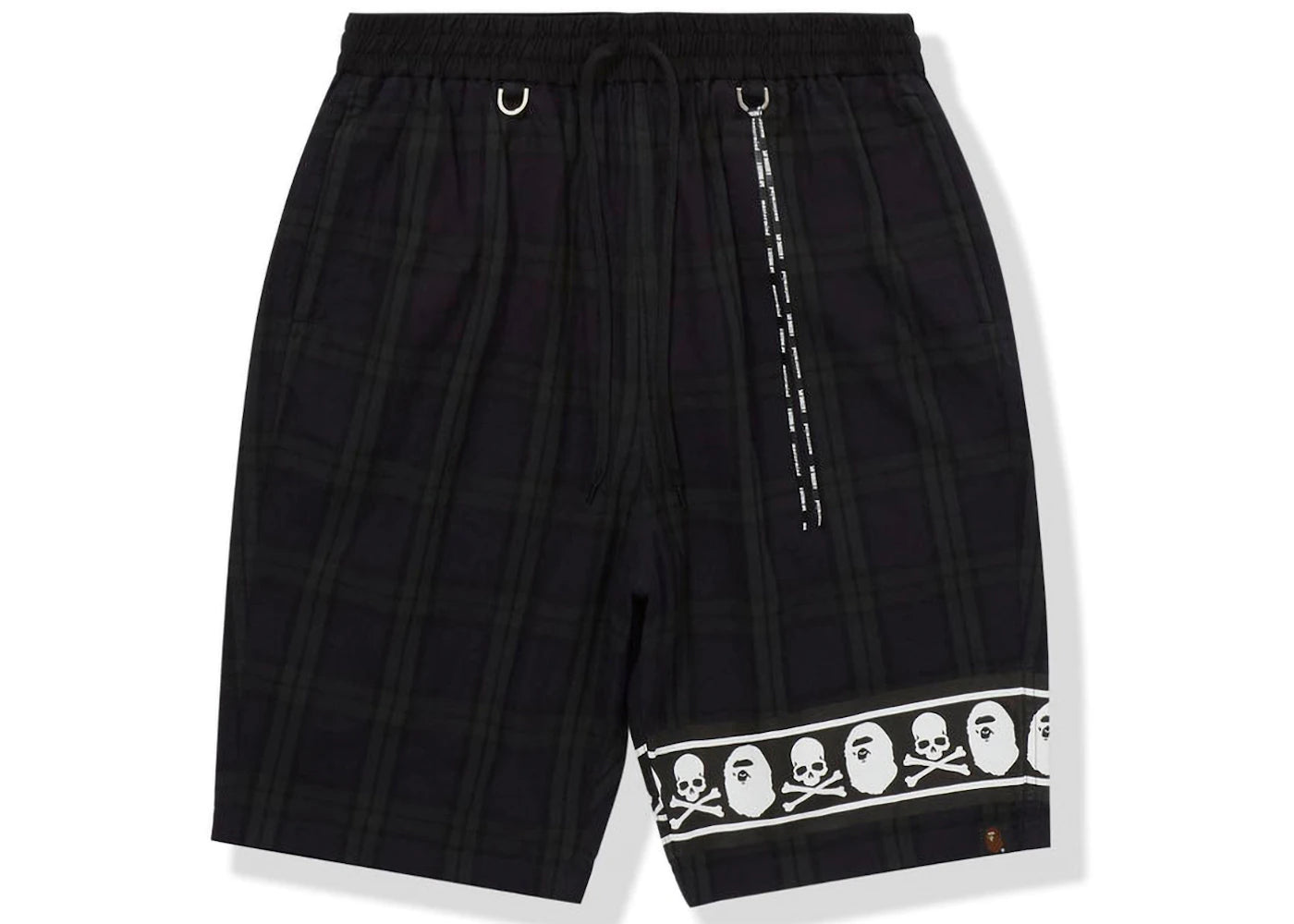BAPE x Mastermind Check Shorts Green
