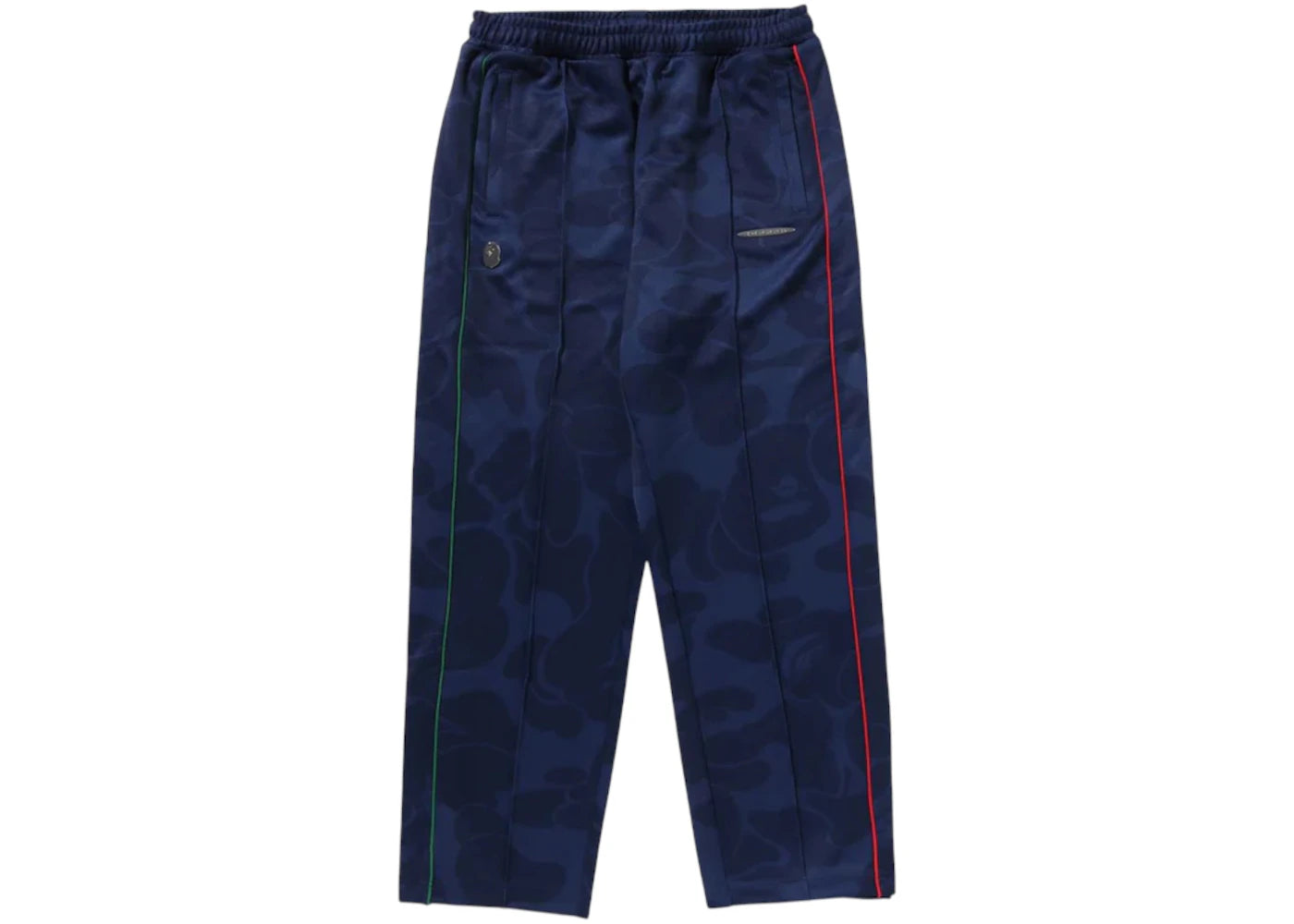 BAPE x Pagani Solid Camo Logo Relaxed Fit Track Pants Navy
