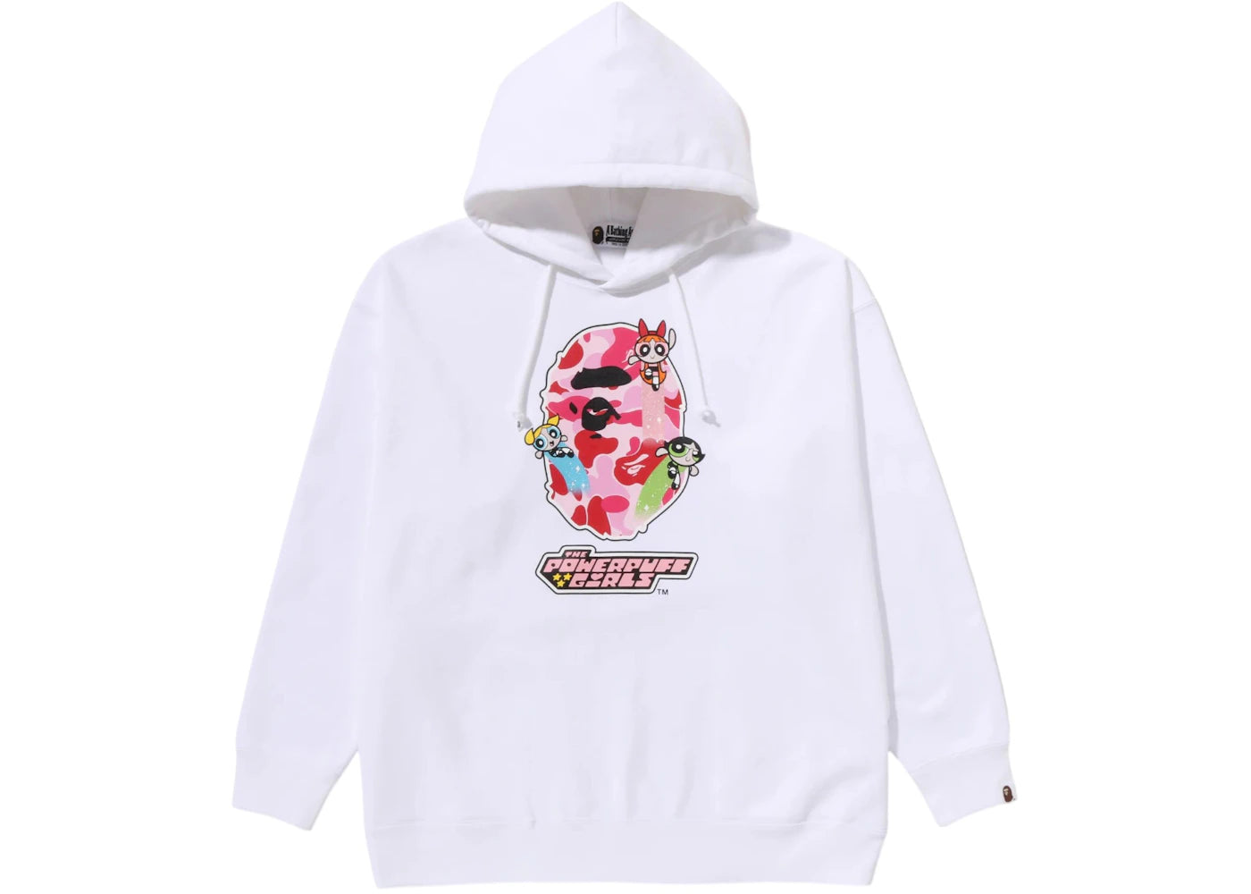 BAPE x Power Puff Girls Ape Head Pullover Hoodie White
