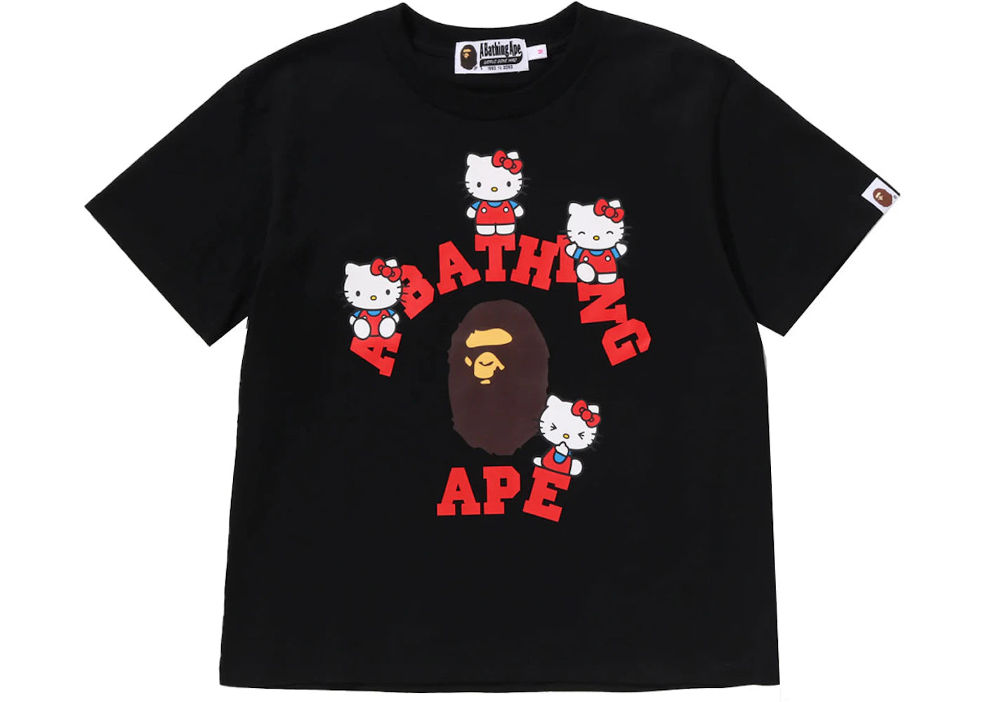 BAPE x Sanrio Characters Hello Kitty College Mini Tee (Ladies) Black