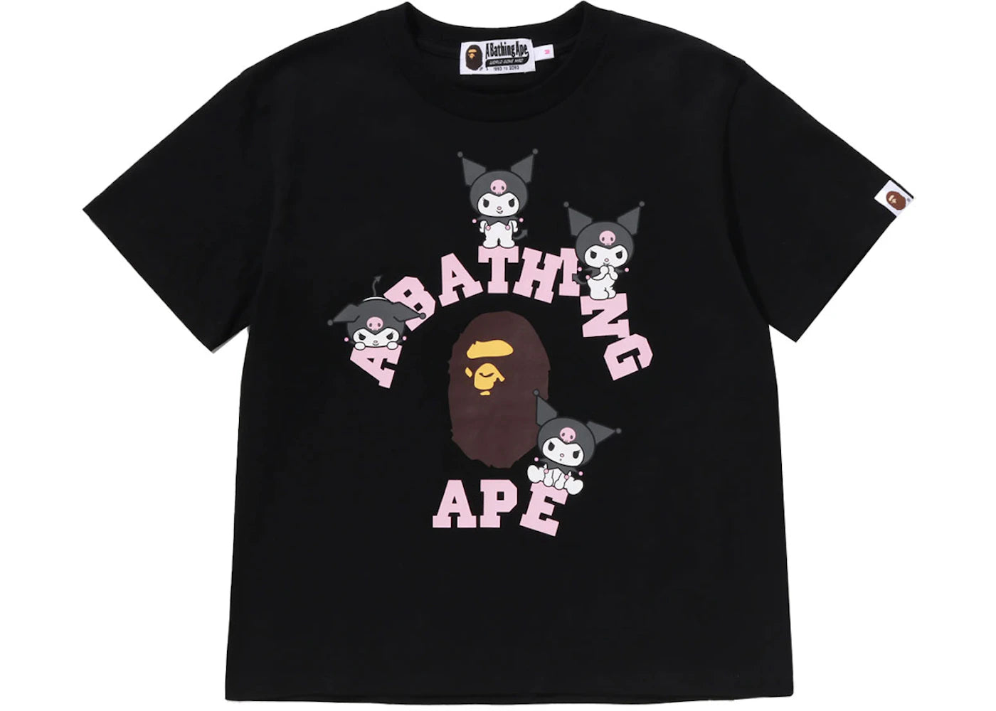 BAPE x Sanrio Characters Kuromi College Mini Tee (Ladies) Black