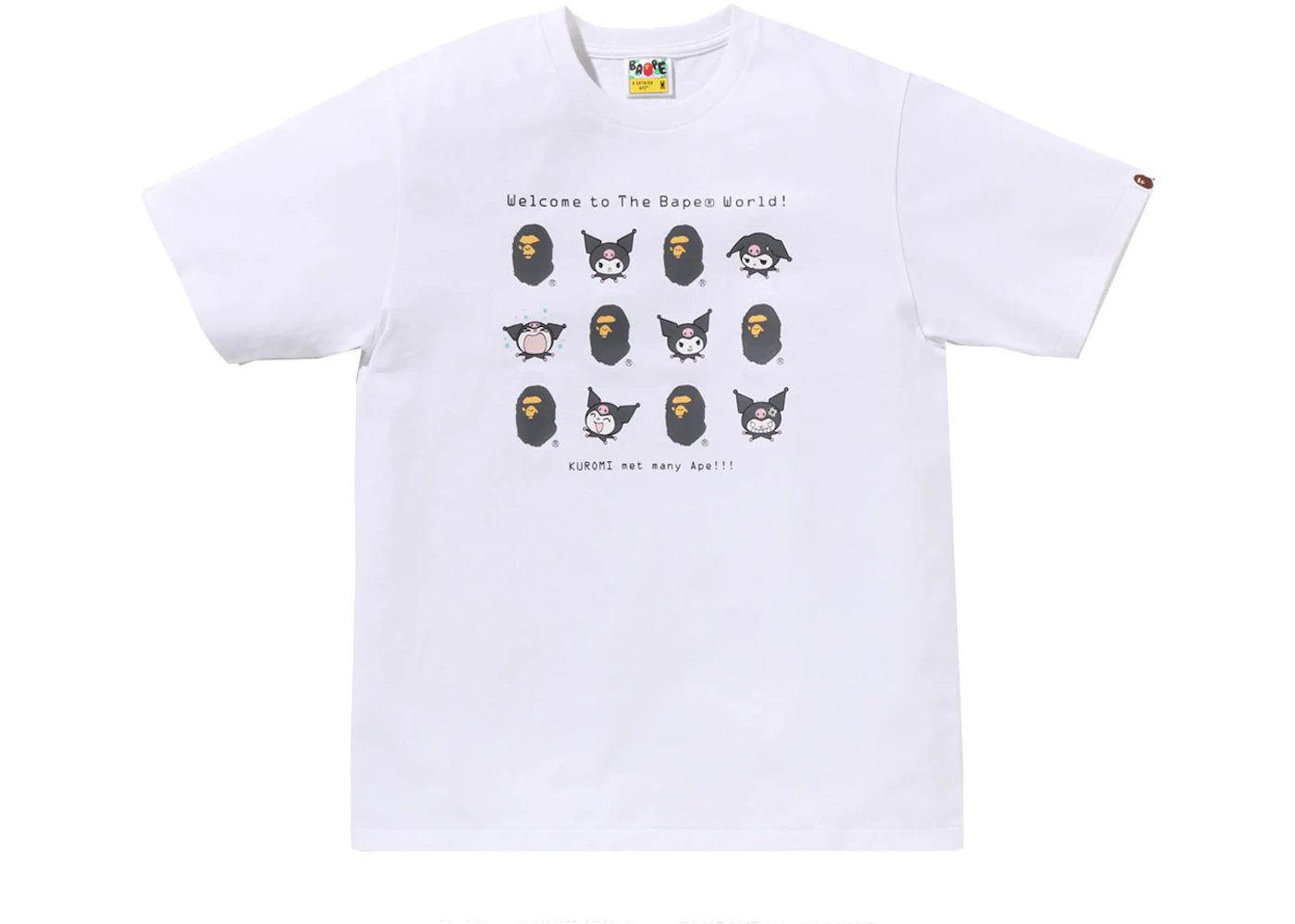BAPE x Sanrio Characters Kuromi Welcome To The Bape World Tee (Ladies) White