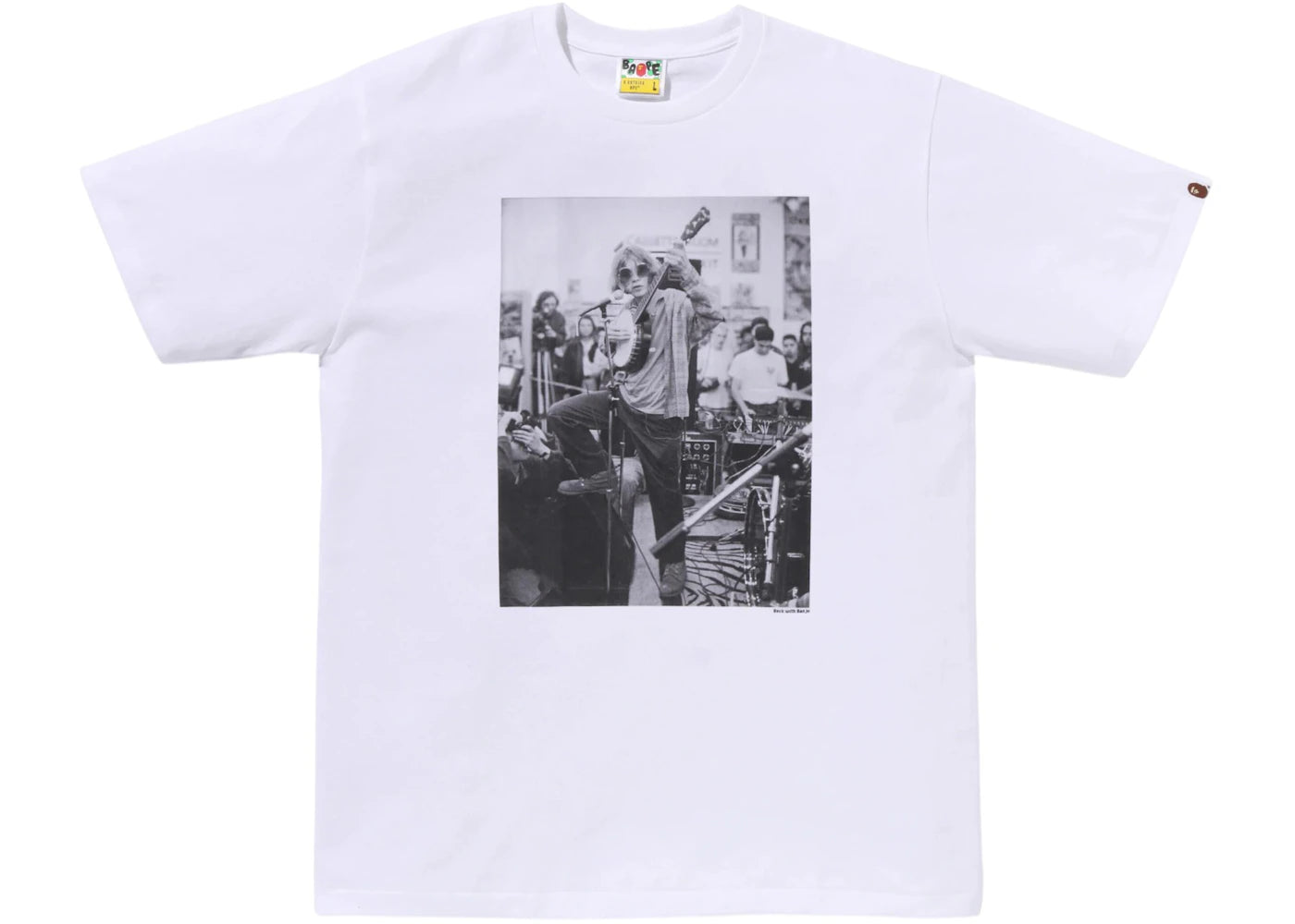 BAPE x Shawn Mortensen Beck Aaron's Record Store Photo Tee White