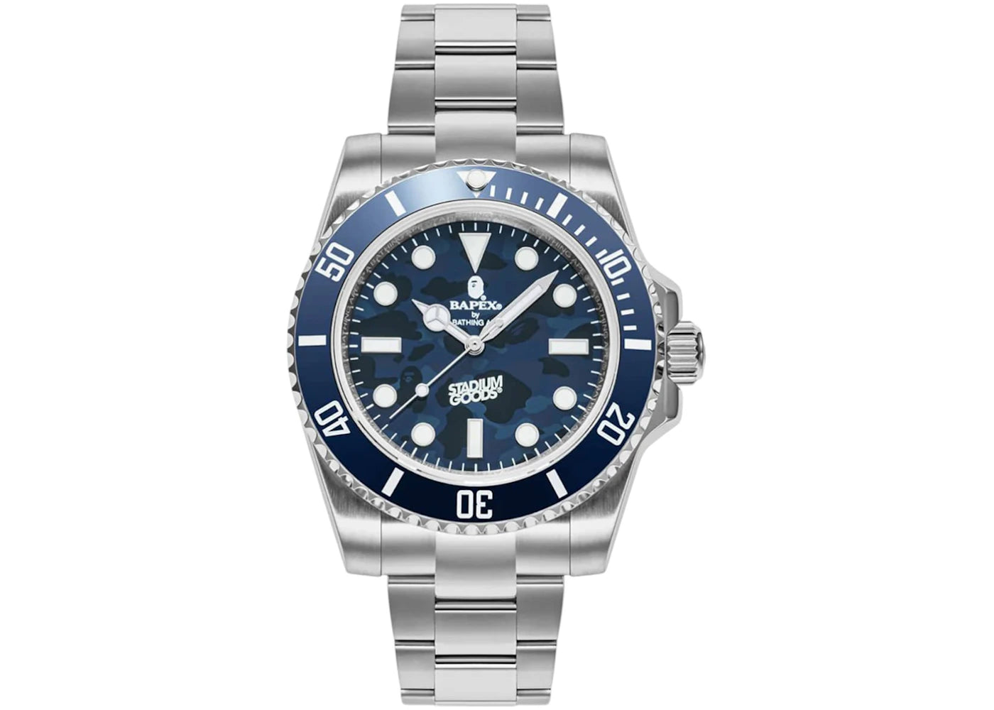 BAPE x Stadium Goods BAPEX Watch Silver