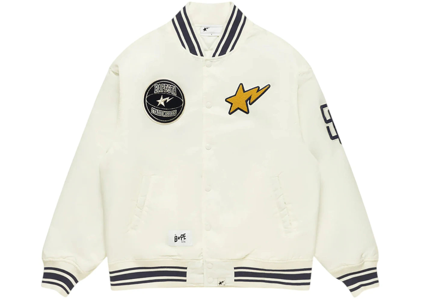 BAPE x Stadium Goods Varsity Jacket Ivory