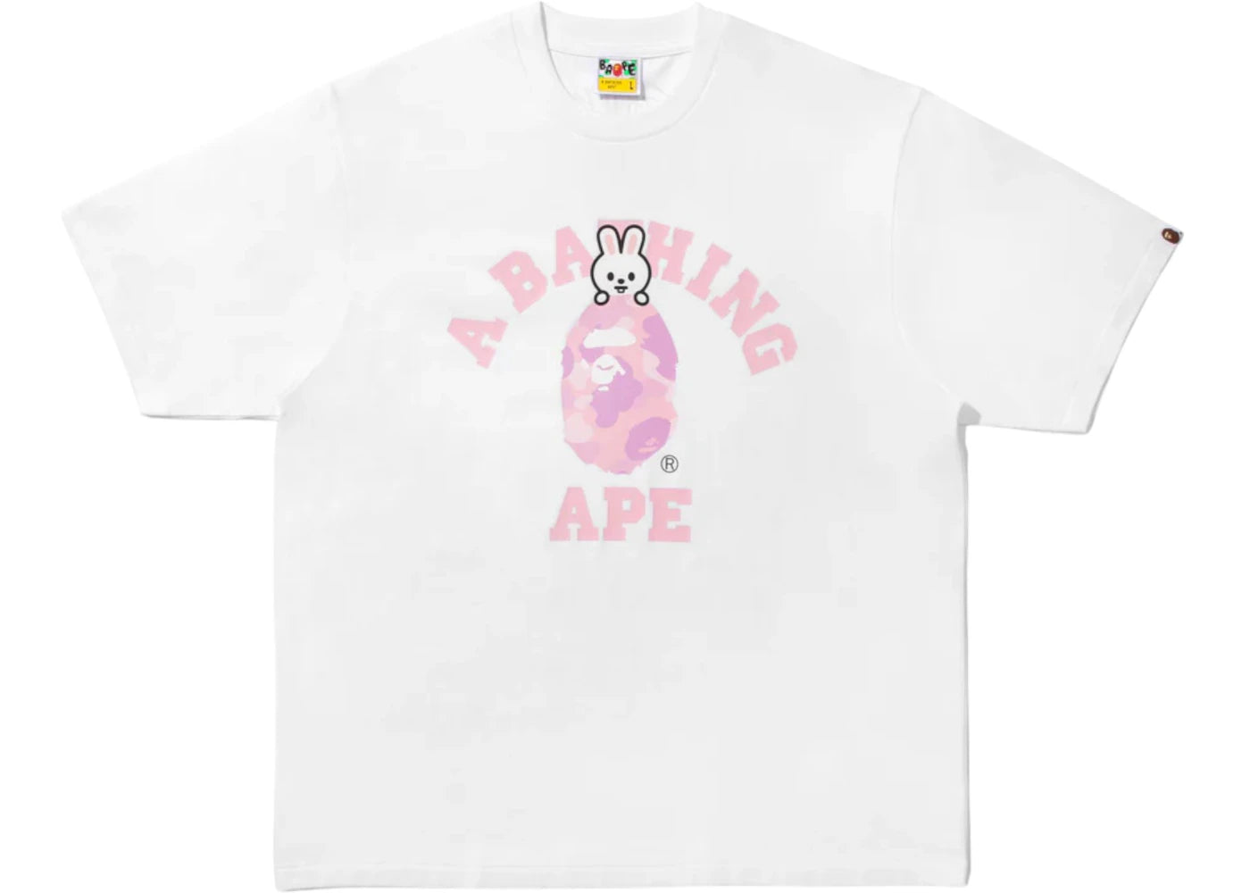 BAPE x Stray Kids Leebit Baby College Tee (FW25) White